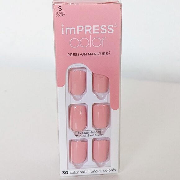 KISS ImPRESS Press-On Manicure Dolce Pink / Short - Picture 1 of 4